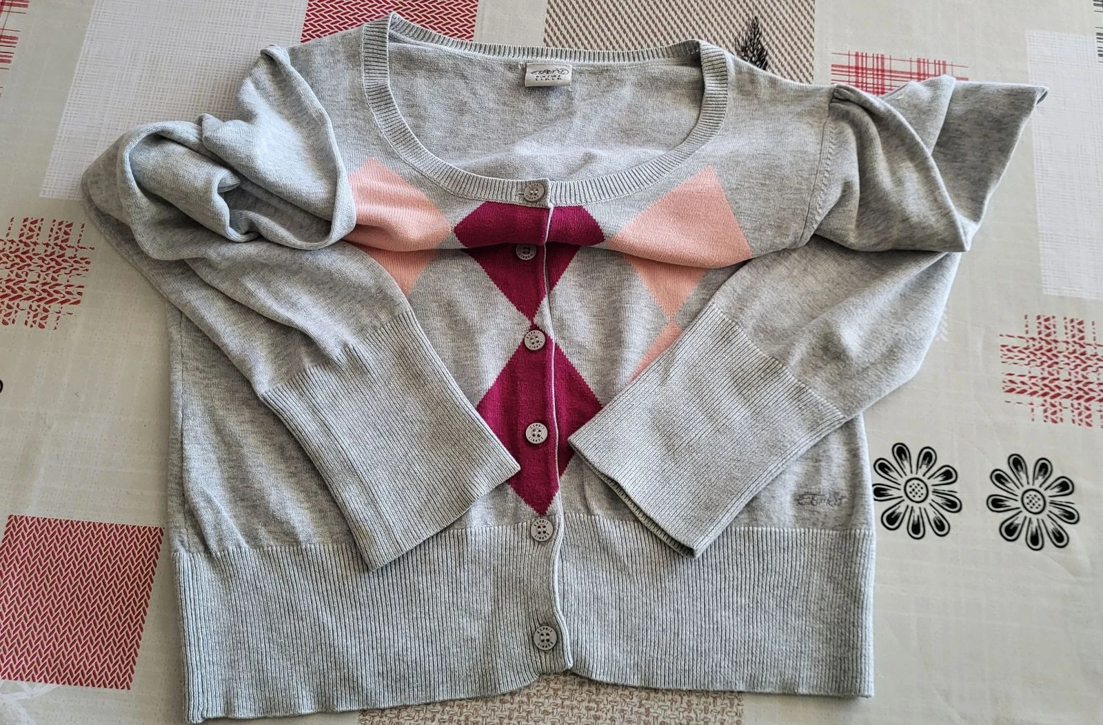 Esprit Cardigan TM/TFr38-Cinza Rosa e Fúcsia - Estilo Burlington em TBE – photo 20